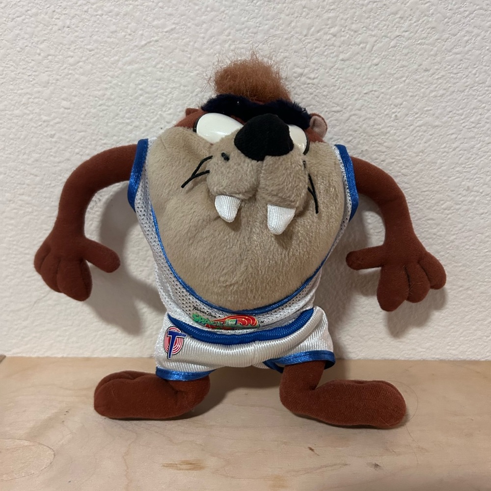 Vintage Space Jam 1996 Taz Plush McDonald's Toy Looney Tunes Tasmanian Devil 7”